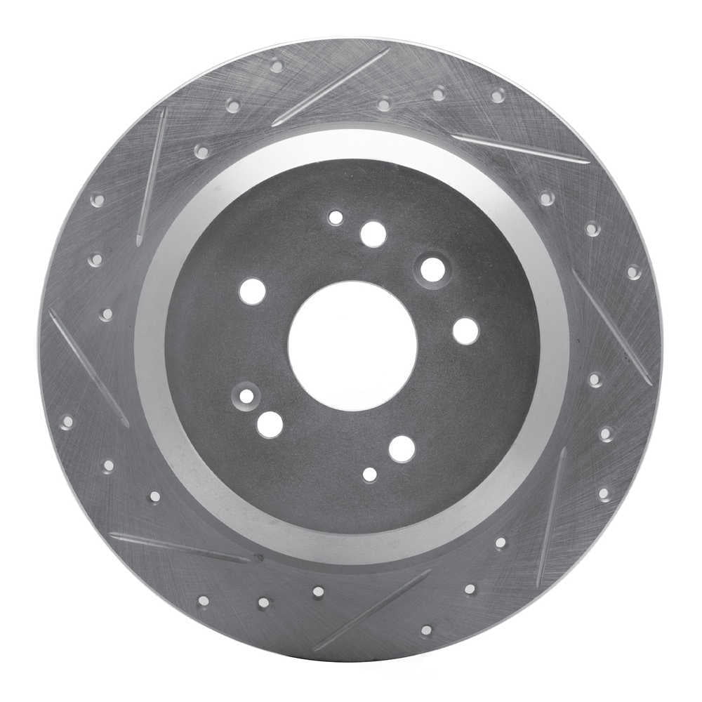 Dynamic Friction Company 631-58028L DFC Brake Rotor - Drilled And Slotted - Silver