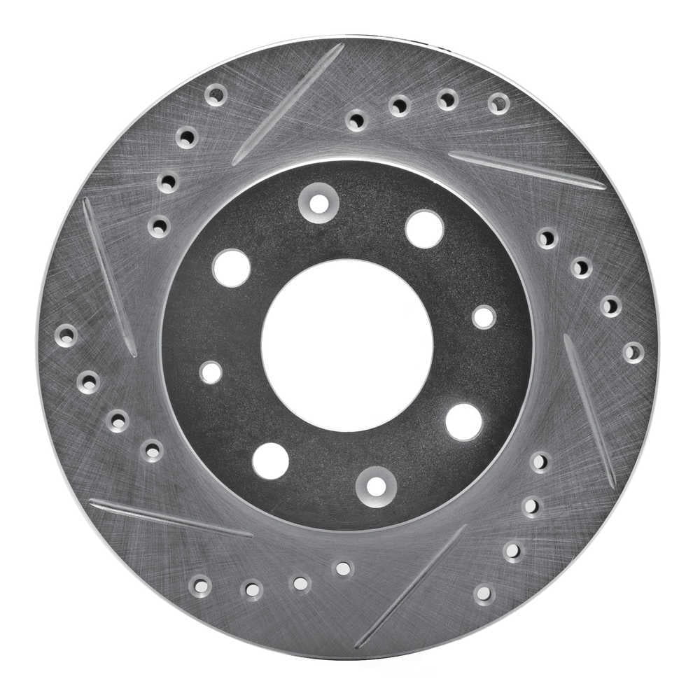 Dynamic Friction Company 631-59005L DFC Brake Rotor - Drilled And Slotted - Silver