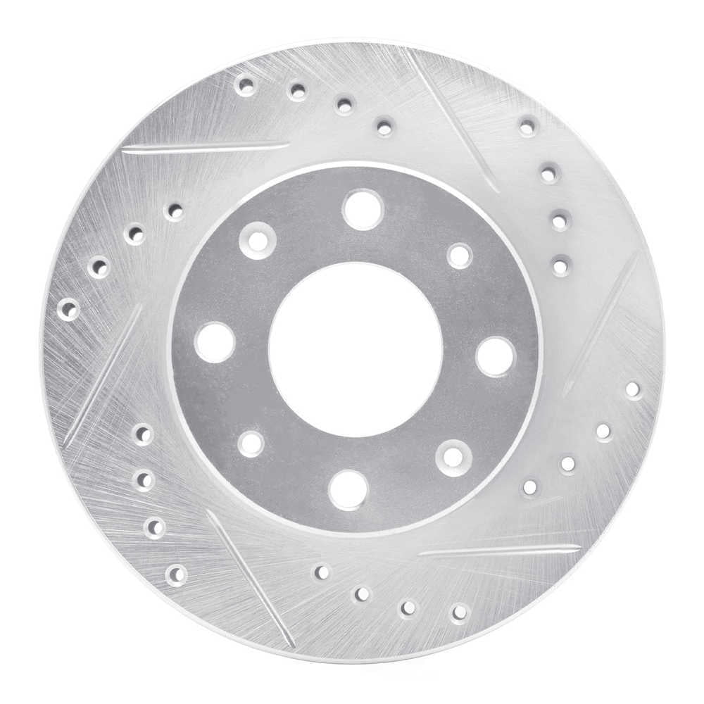 Dynamic Friction Company 631-59005R DFC Brake Rotor - Drilled And Slotted - Silver