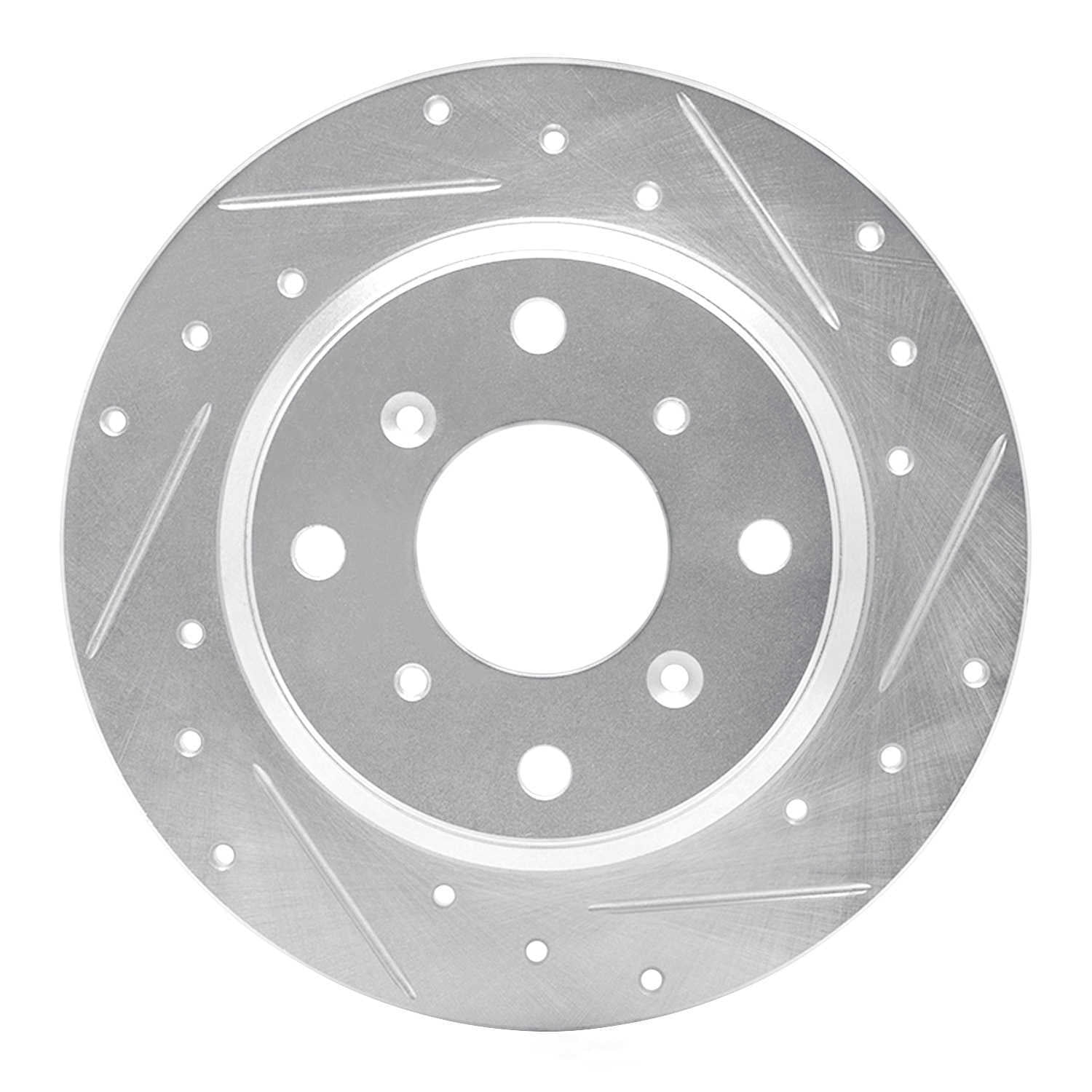 Dynamic Friction Company 631-59013R DFC Brake Rotor - Drilled And Slotted - Silver