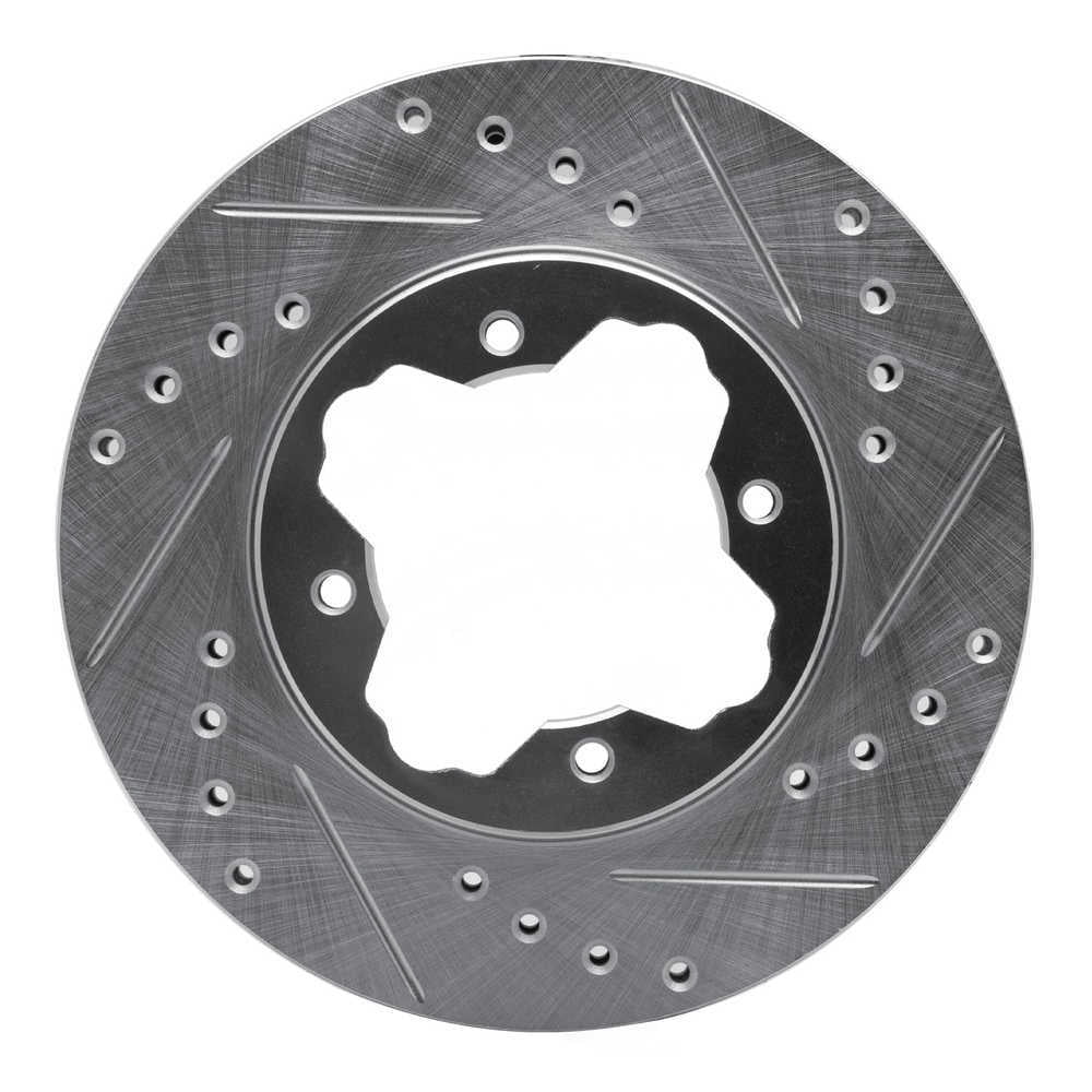 Dynamic Friction Company 631-59017R DFC Brake Rotor - Drilled And Slotted - Silver