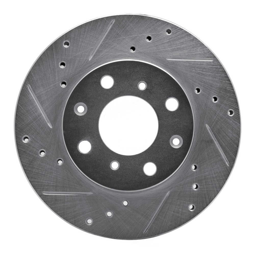 Dynamic Friction Company 631-59018L DFC Brake Rotor - Drilled And Slotted - Silver