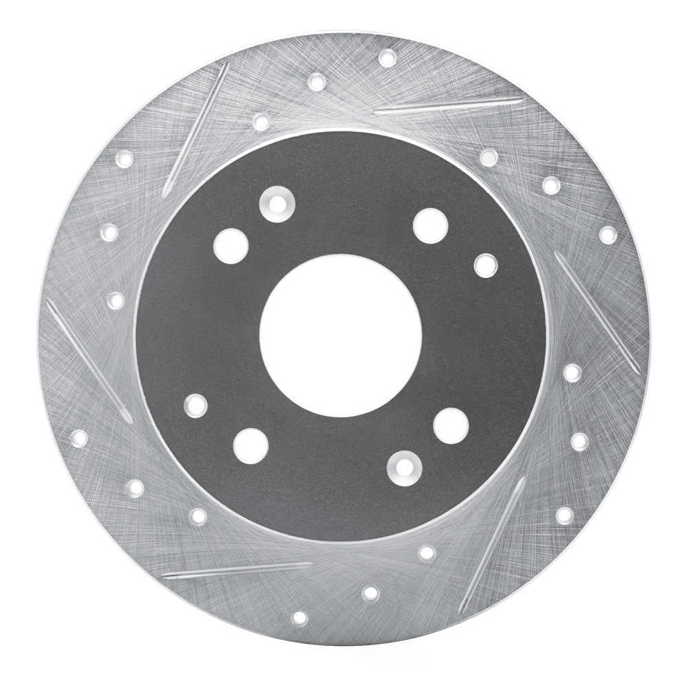 Dynamic Friction Company 631-59025L DFC Brake Rotor - Drilled And Slotted - Silver