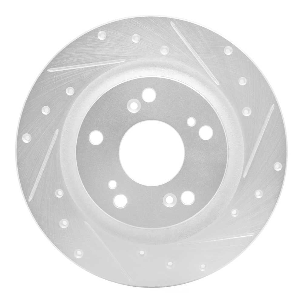 Dynamic Friction Company 631-59028R DFC Brake Rotor - Drilled And Slotted - Silver
