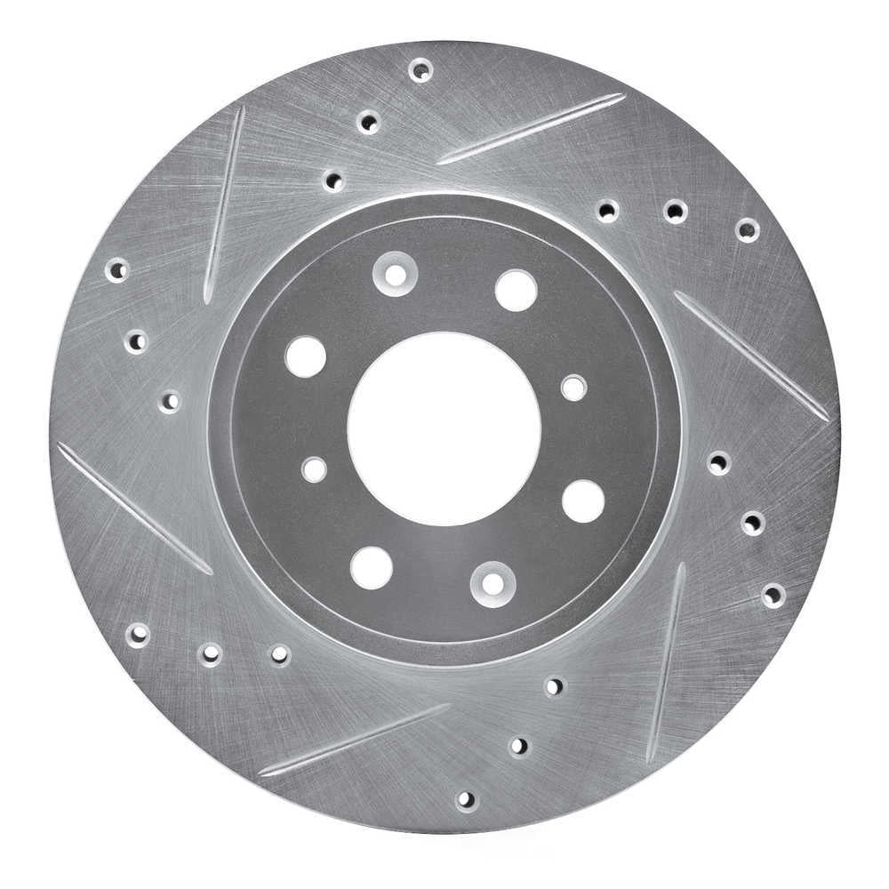 Dynamic Friction Company 631-59038L DFC Brake Rotor - Drilled And Slotted - Silver