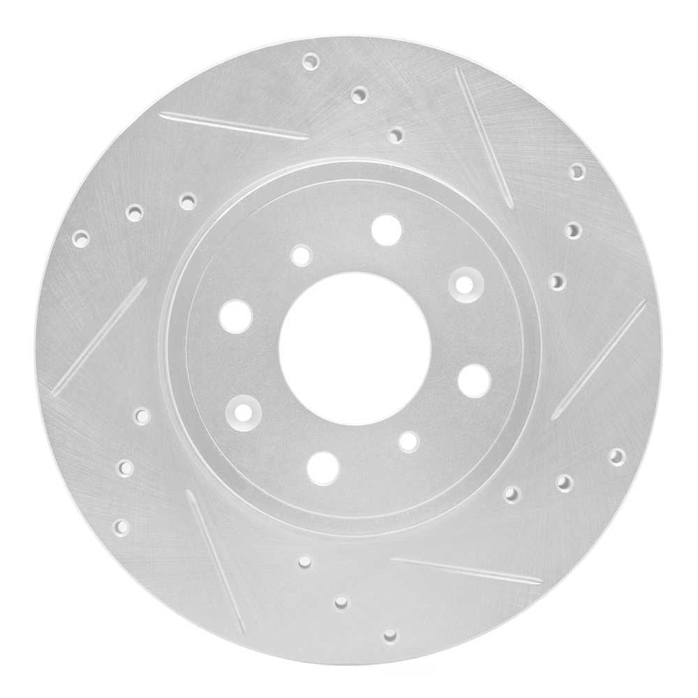 Dynamic Friction Company 631-59038R DFC Brake Rotor - Drilled And Slotted - Silver