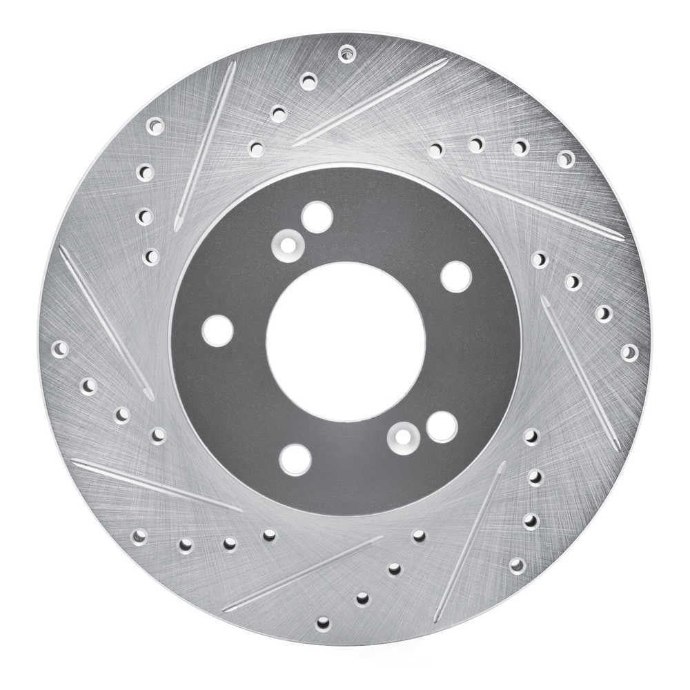 Dynamic Friction Company 631-59040L DFC Brake Rotor - Drilled And Slotted - Silver