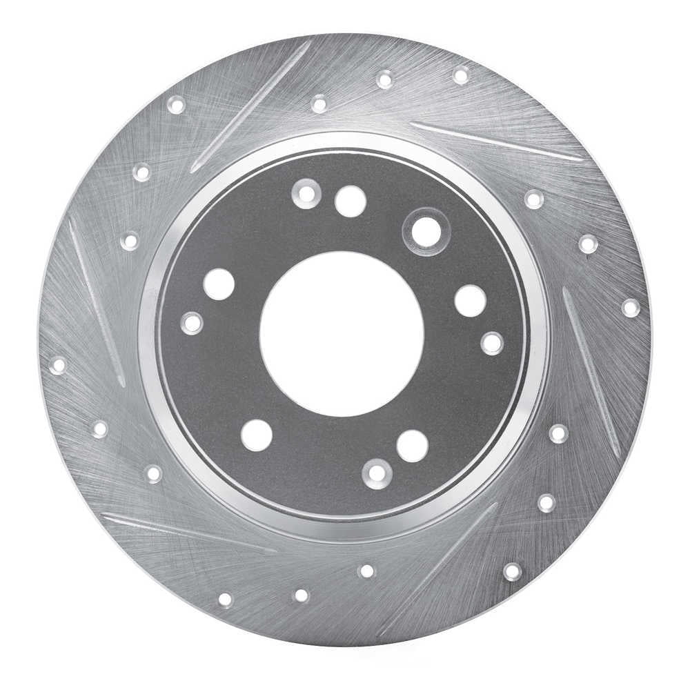 Dynamic Friction Company 631-59041L DFC Brake Rotor - Drilled And Slotted - Silver