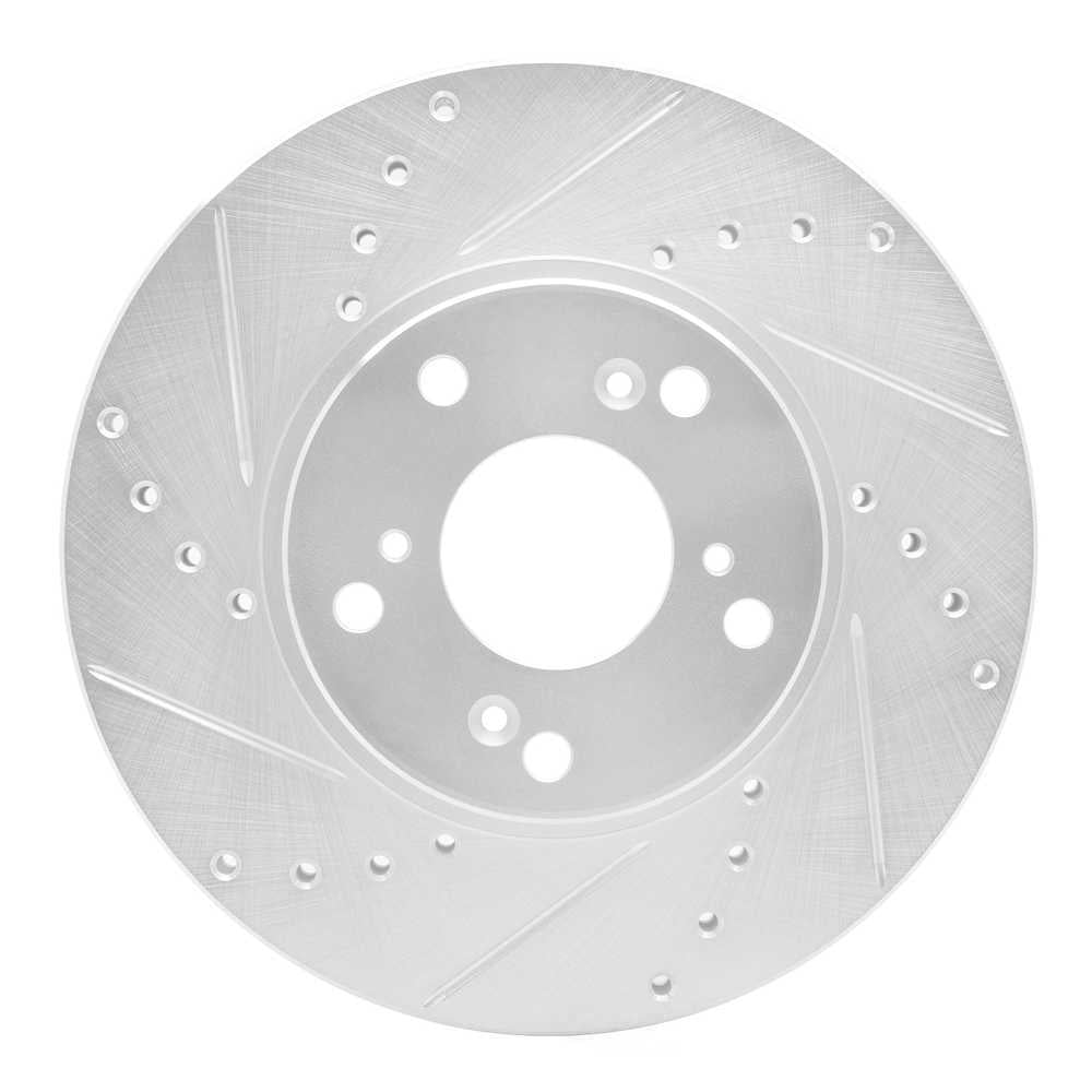 Dynamic Friction Company 631-59042L DFC Brake Rotor - Drilled And Slotted - Silver