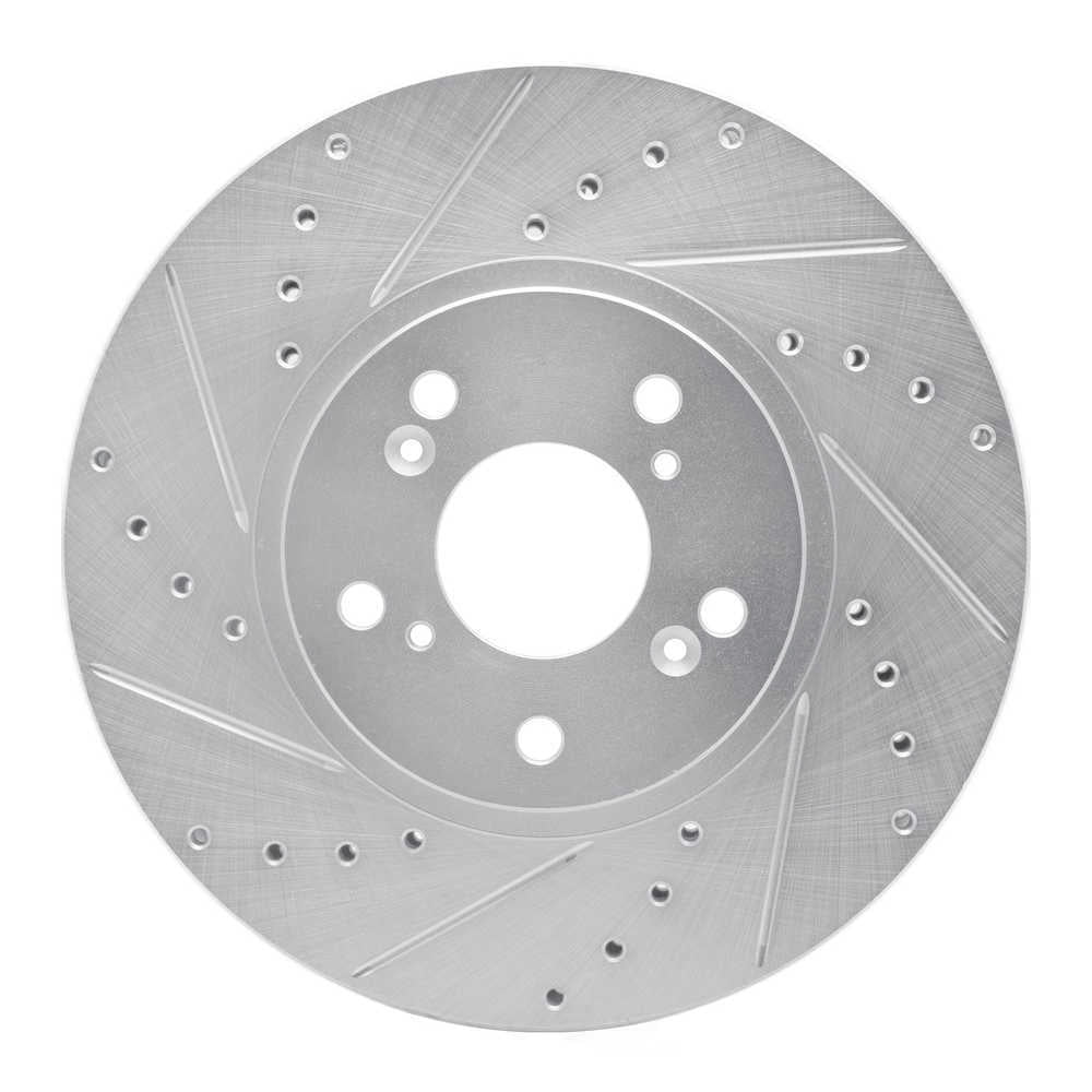 Dynamic Friction Company 631-59043L DFC Brake Rotor - Drilled And Slotted - Silver