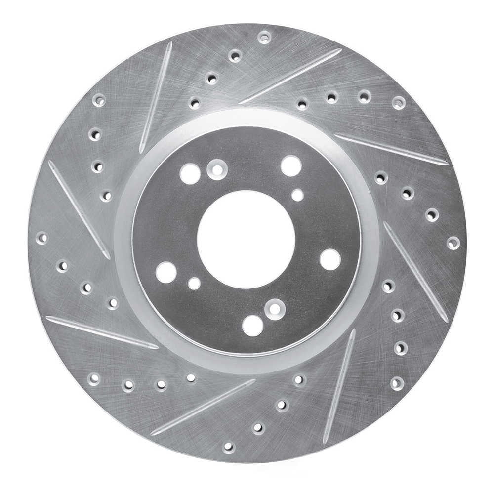 Dynamic Friction Company 631-59045L DFC Brake Rotor - Drilled And Slotted - Silver