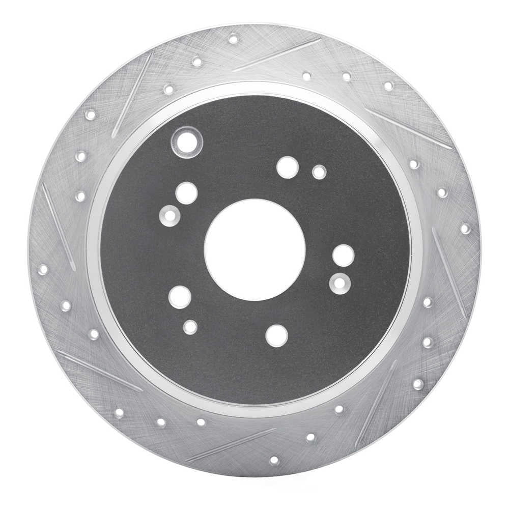 Dynamic Friction Company 631-59047L DFC Brake Rotor - Drilled And Slotted - Silver