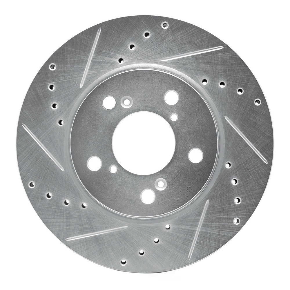 Dynamic Friction Company 631-59049L DFC Brake Rotor - Drilled And Slotted - Silver