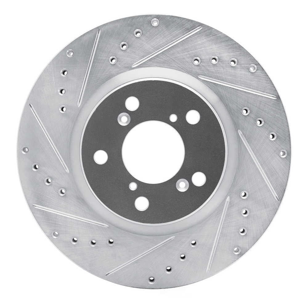 Dynamic Friction Company 631-59051L DFC Brake Rotor - Drilled And Slotted - Silver