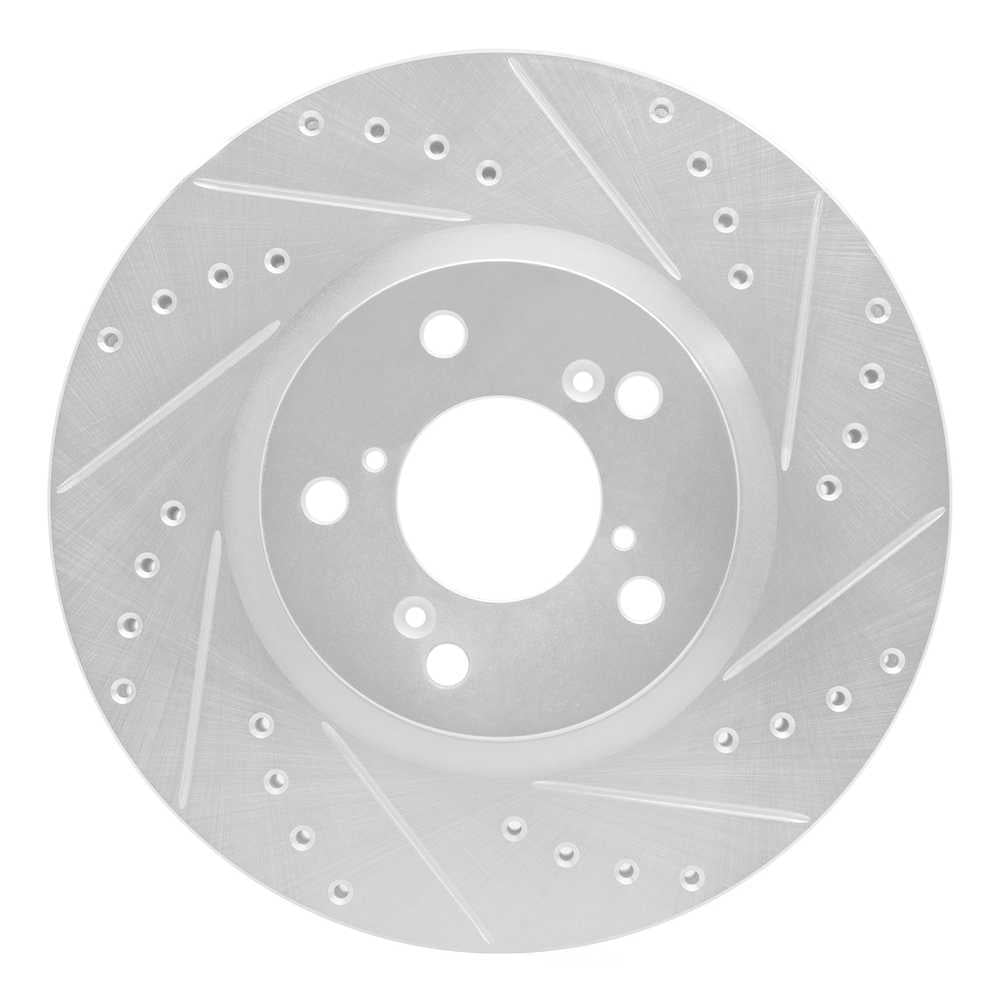 Dynamic Friction Company 631-59051R DFC Brake Rotor - Drilled And Slotted - Silver