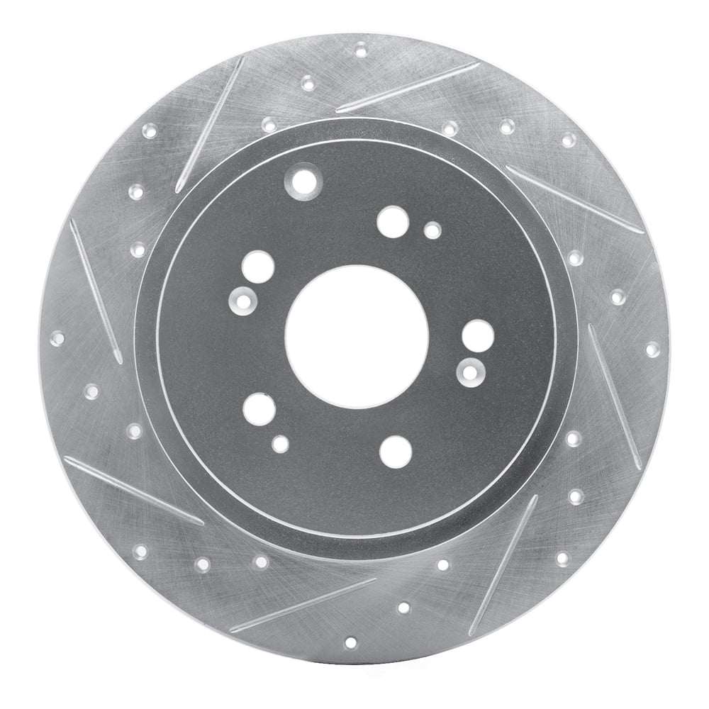 Dynamic Friction Company 631-59052L DFC Brake Rotor - Drilled And Slotted - Silver
