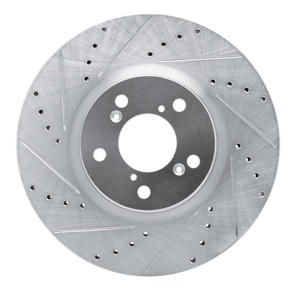 Dynamic Friction Company 631-59053L DFC Brake Rotor - Drilled And Slotted - Silver