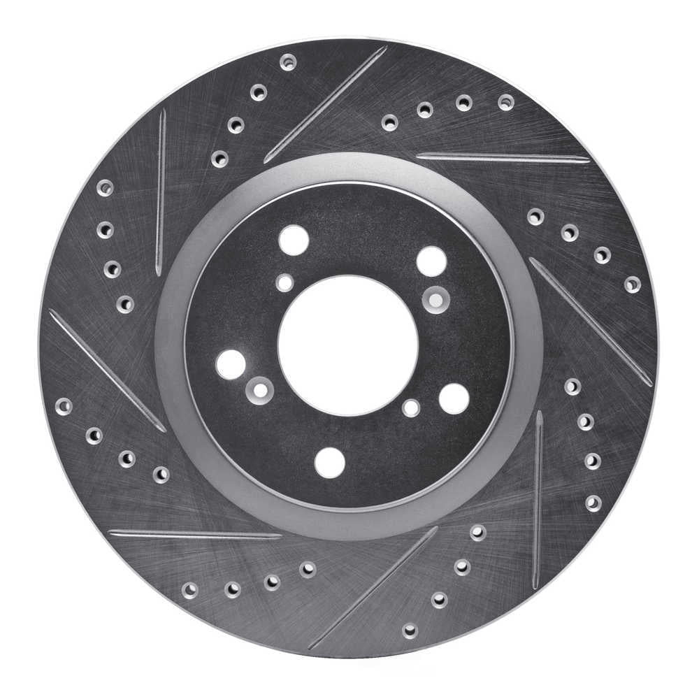 Dynamic Friction Company 631-59056L DFC Brake Rotor - Drilled And Slotted - Silver