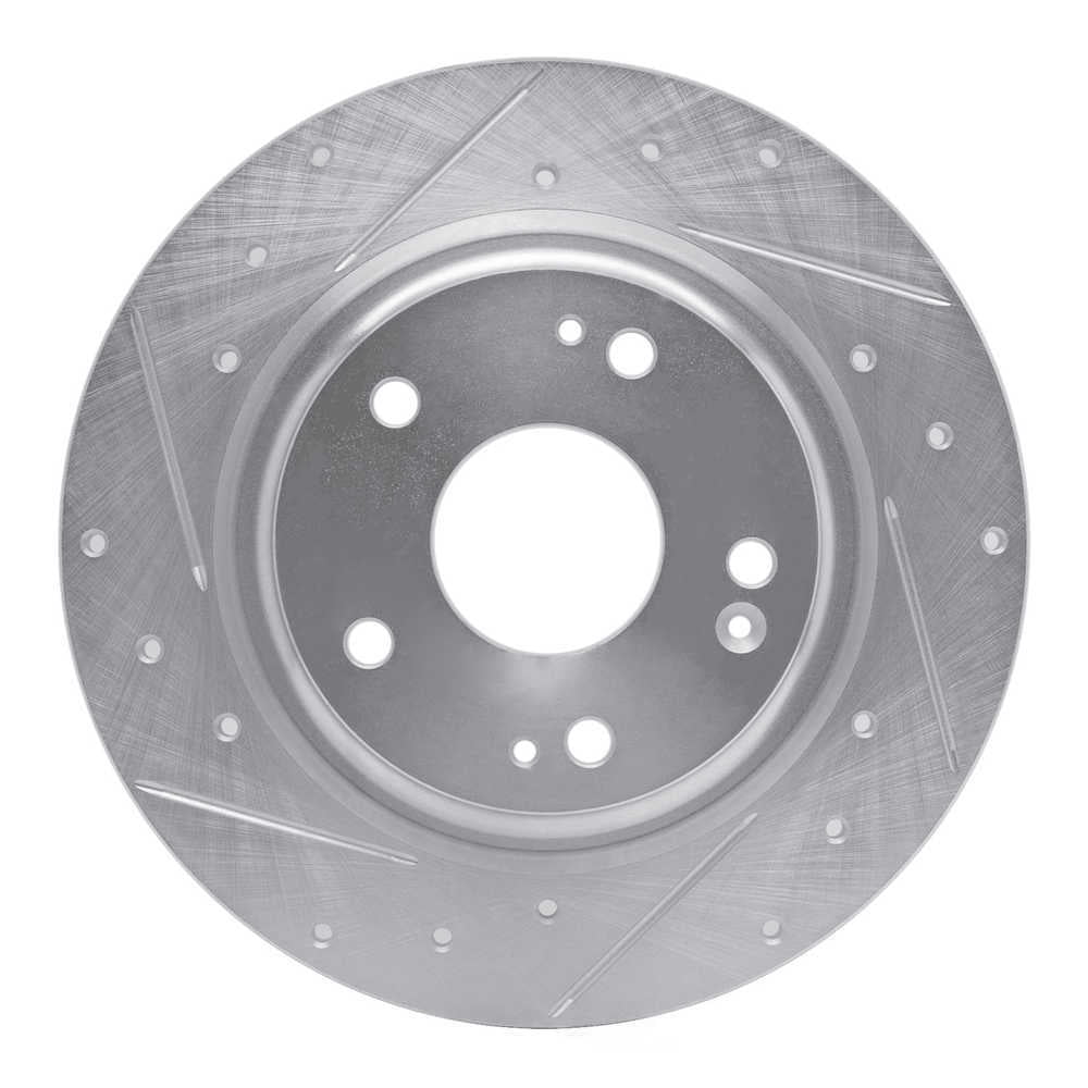 Dynamic Friction Company 631-59068L DFC Brake Rotor - Drilled And Slotted - Silver