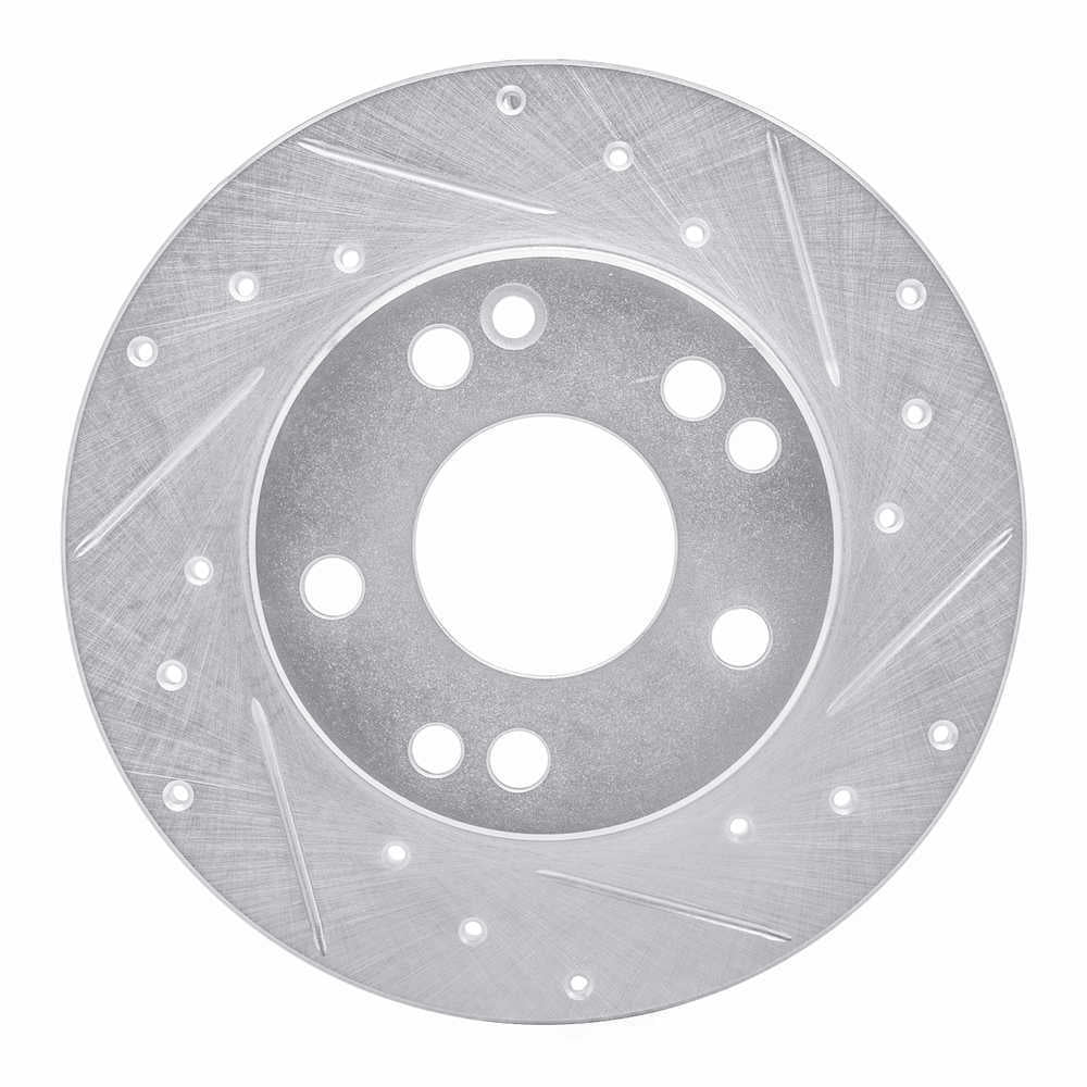 Dynamic Friction Company 631-63011R DFC Brake Rotor - Drilled And Slotted - Silver