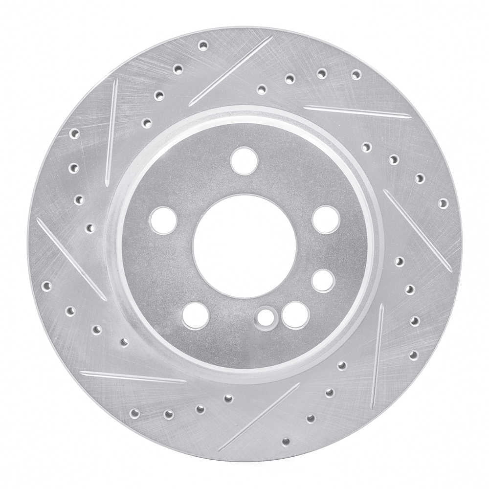 Dynamic Friction Company 631-63024L DFC Brake Rotor - Drilled And Slotted - Silver