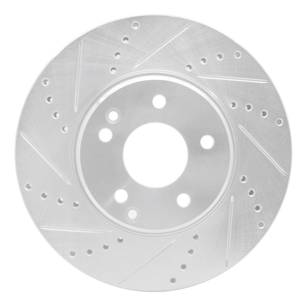 Dynamic Friction Company 631-63048L DFC Brake Rotor - Drilled And Slotted - Silver