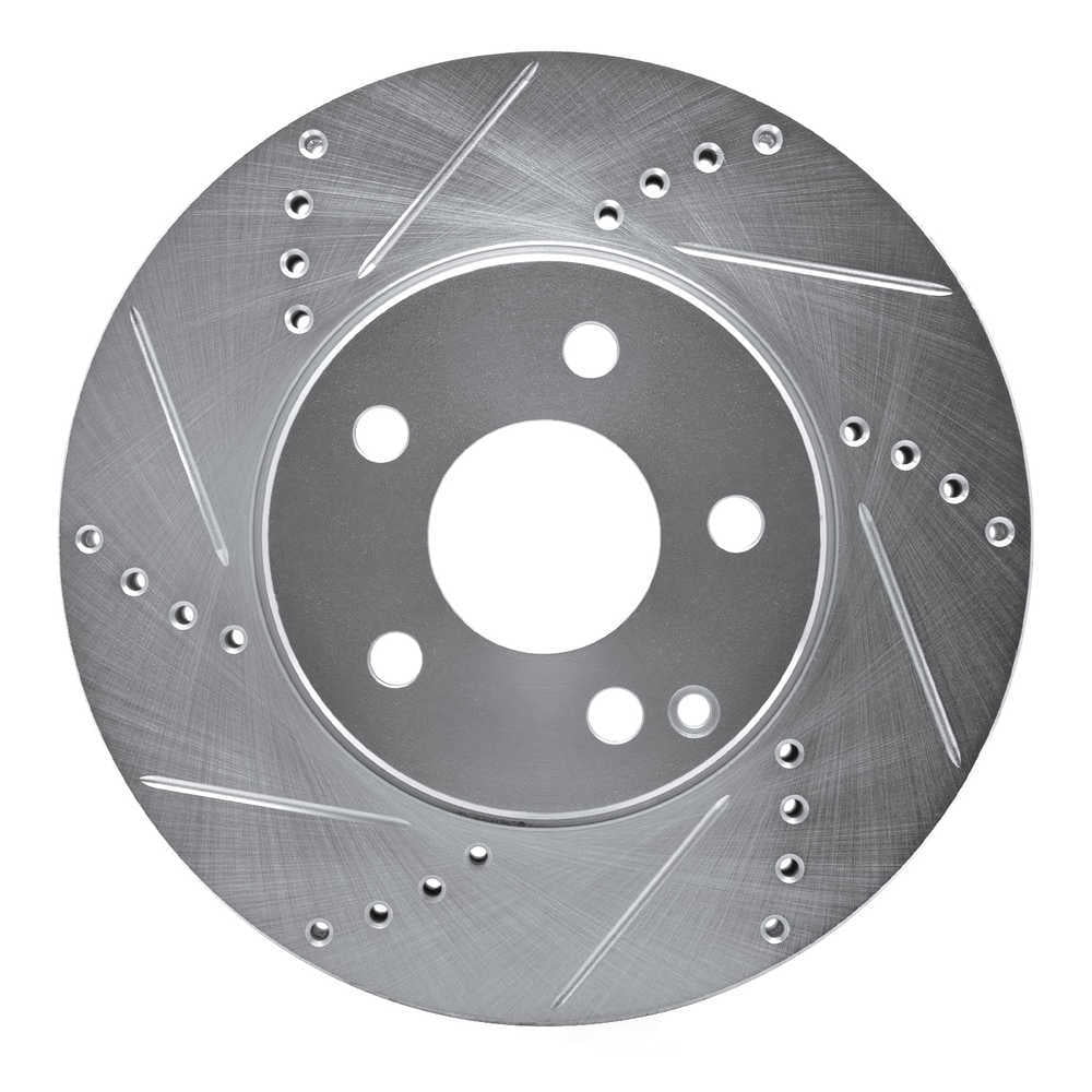Dynamic Friction Company 631-63050L DFC Brake Rotor - Drilled And Slotted - Silver