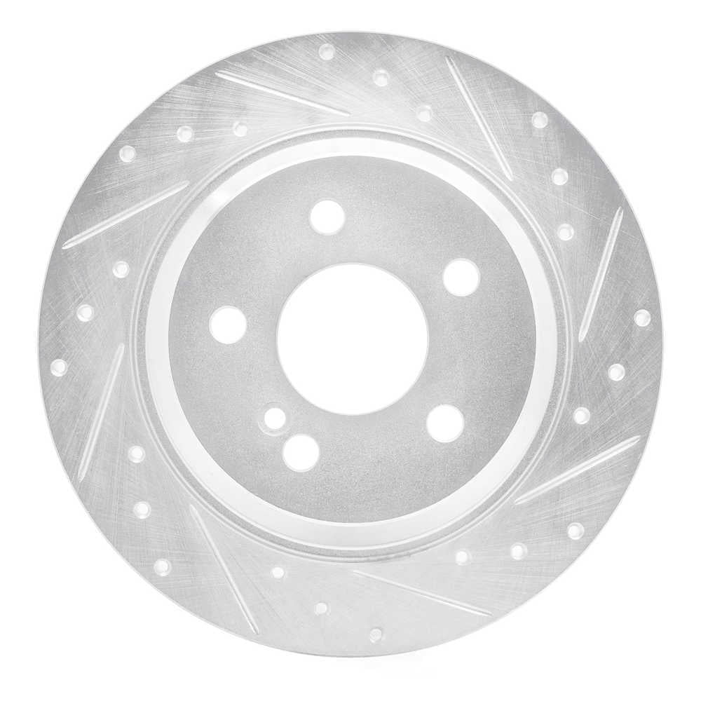 Dynamic Friction Company 631-63078R DFC Brake Rotor - Drilled And Slotted - Silver