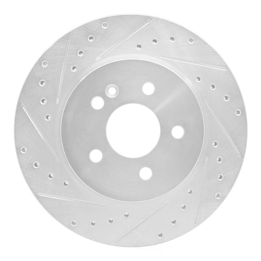 Dynamic Friction Company 631-63122L DFC Brake Rotor - Drilled And Slotted - Silver