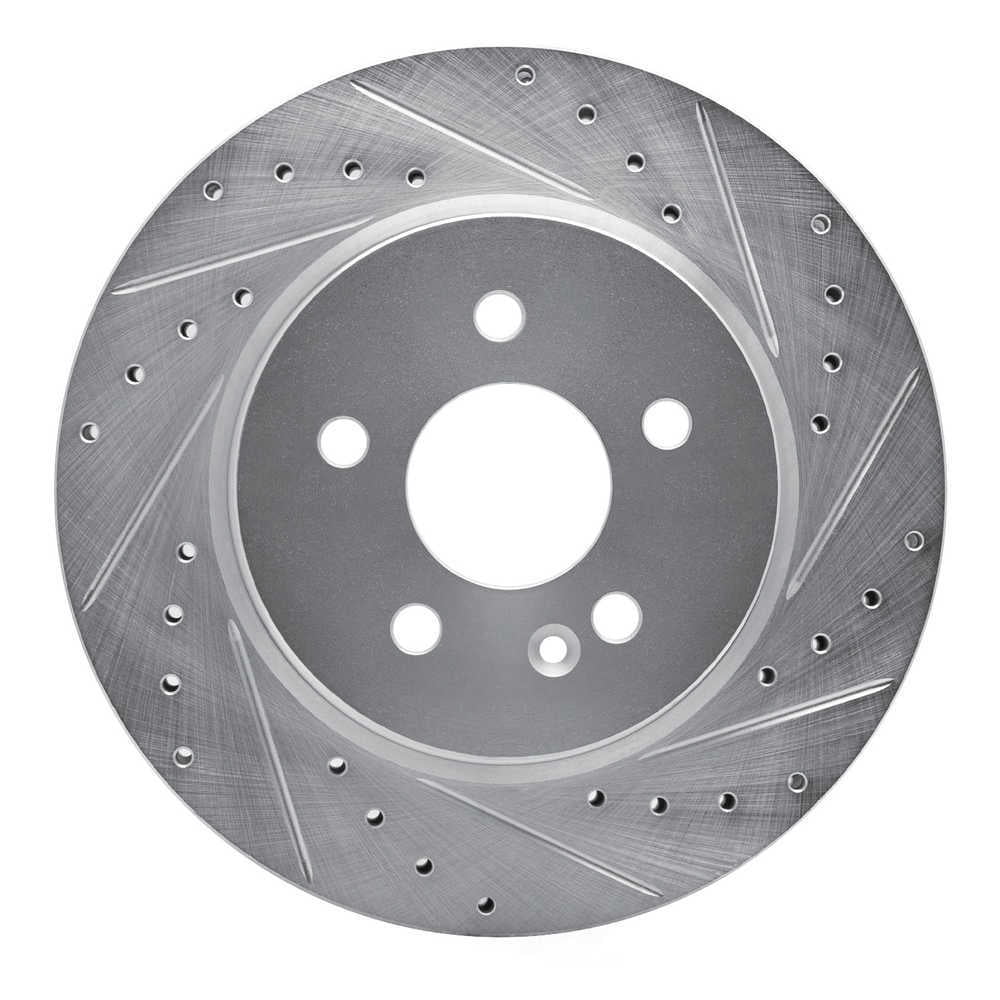 Dynamic Friction Company 631-63122R DFC Brake Rotor - Drilled And Slotted - Silver