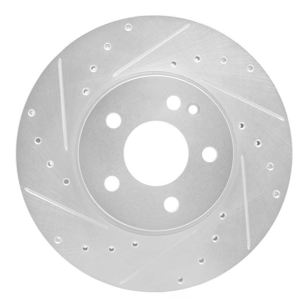 Dynamic Friction Company 631-63158L DFC Brake Rotor - Drilled And Slotted - Silver
