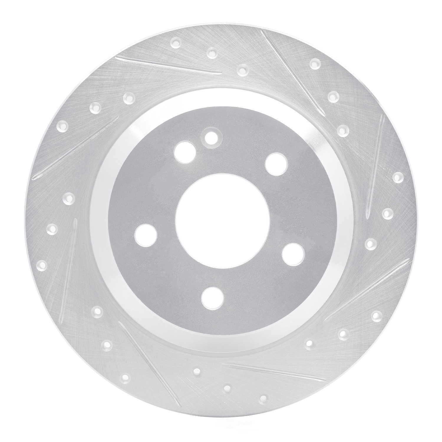 Dynamic Friction Company 631-63161R DFC Brake Rotor - Drilled And Slotted - Silver