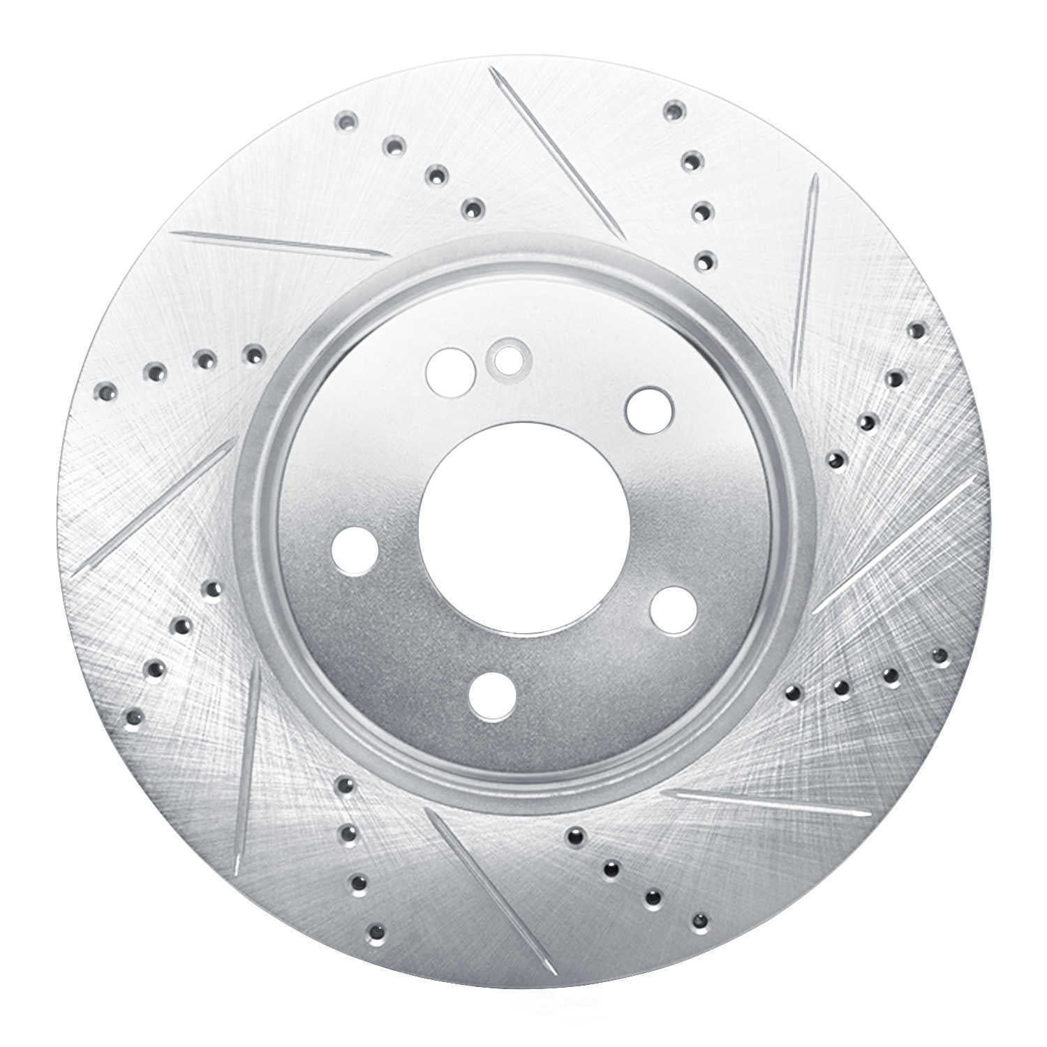 Dynamic Friction Company 631-63162R DFC Brake Rotor - Drilled And Slotted - Silver