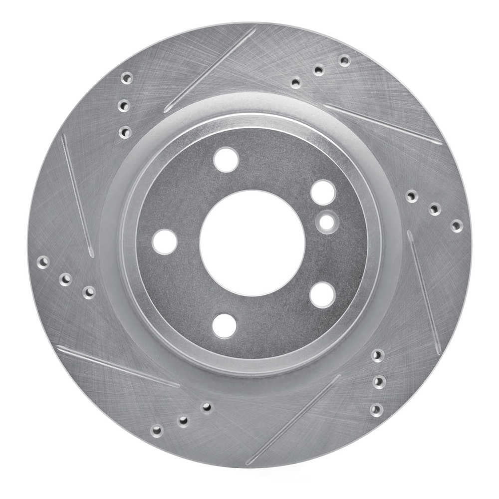 Dynamic Friction Company 631-63163L DFC Brake Rotor - Drilled And Slotted - Silver