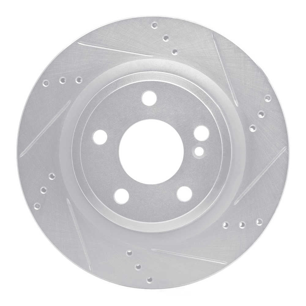 Dynamic Friction Company 631-63163R DFC Brake Rotor - Drilled And Slotted - Silver