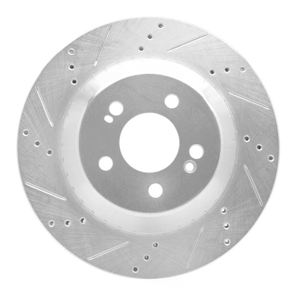 Dynamic Friction Company 631-63165L DFC Brake Rotor - Drilled And Slotted - Silver