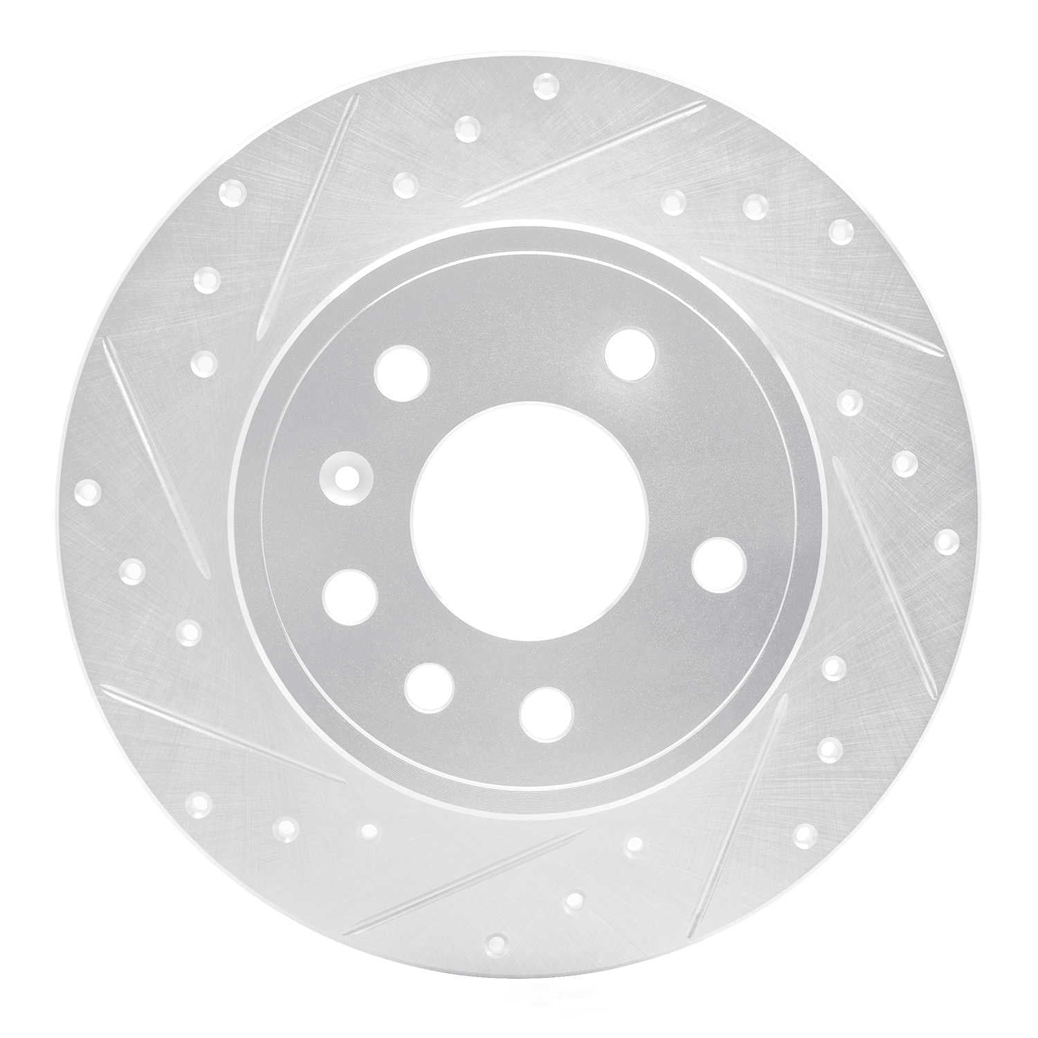 Dynamic Friction Company 631-65010L DFC Brake Rotor - Drilled And Slotted - Silver