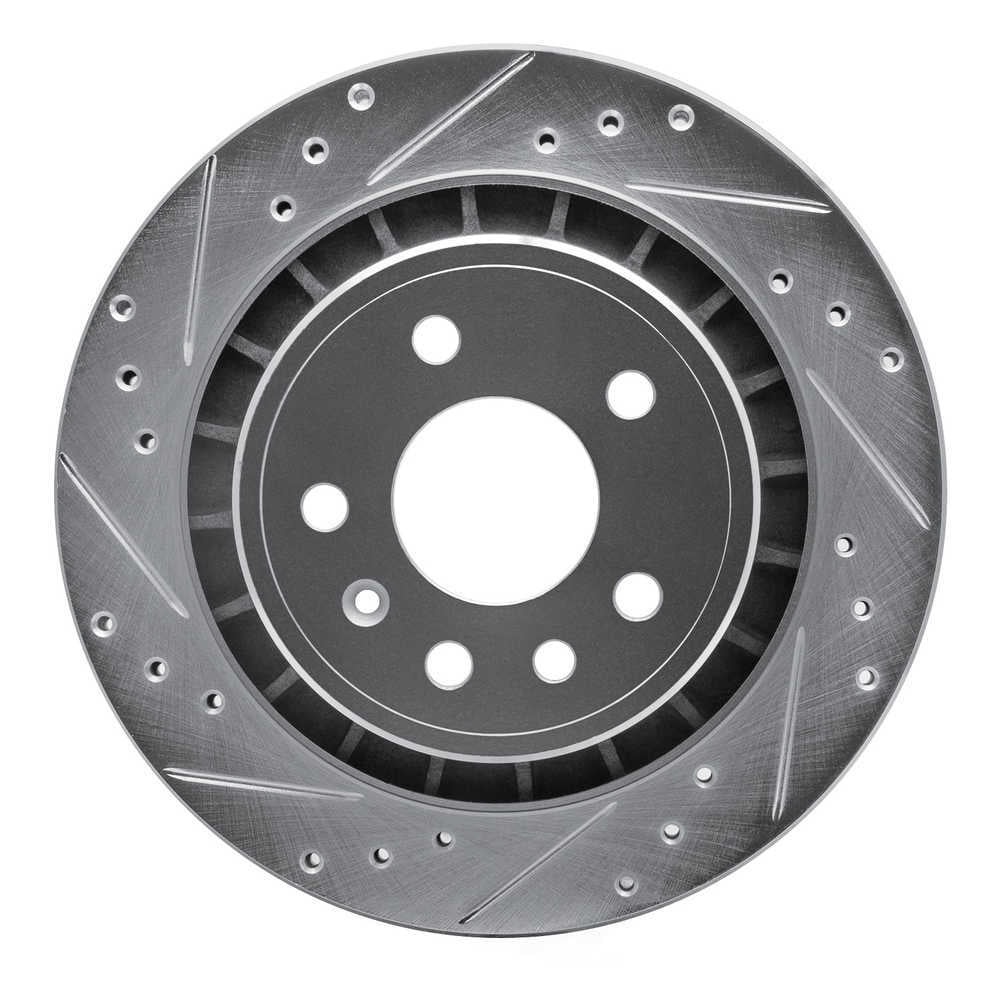 Dynamic Friction Company 631-65014L DFC Brake Rotor - Drilled And Slotted - Silver