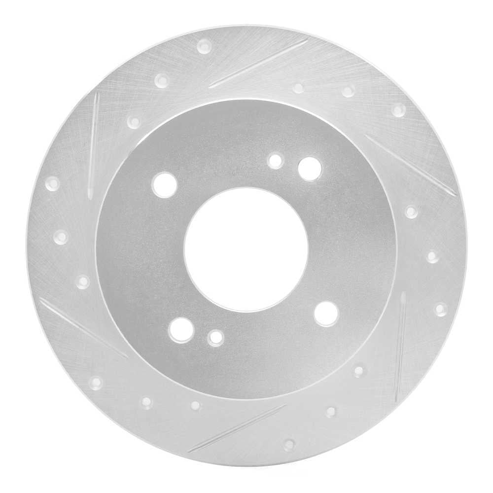 Dynamic Friction Company 631-67010L DFC Brake Rotor - Drilled And Slotted - Silver