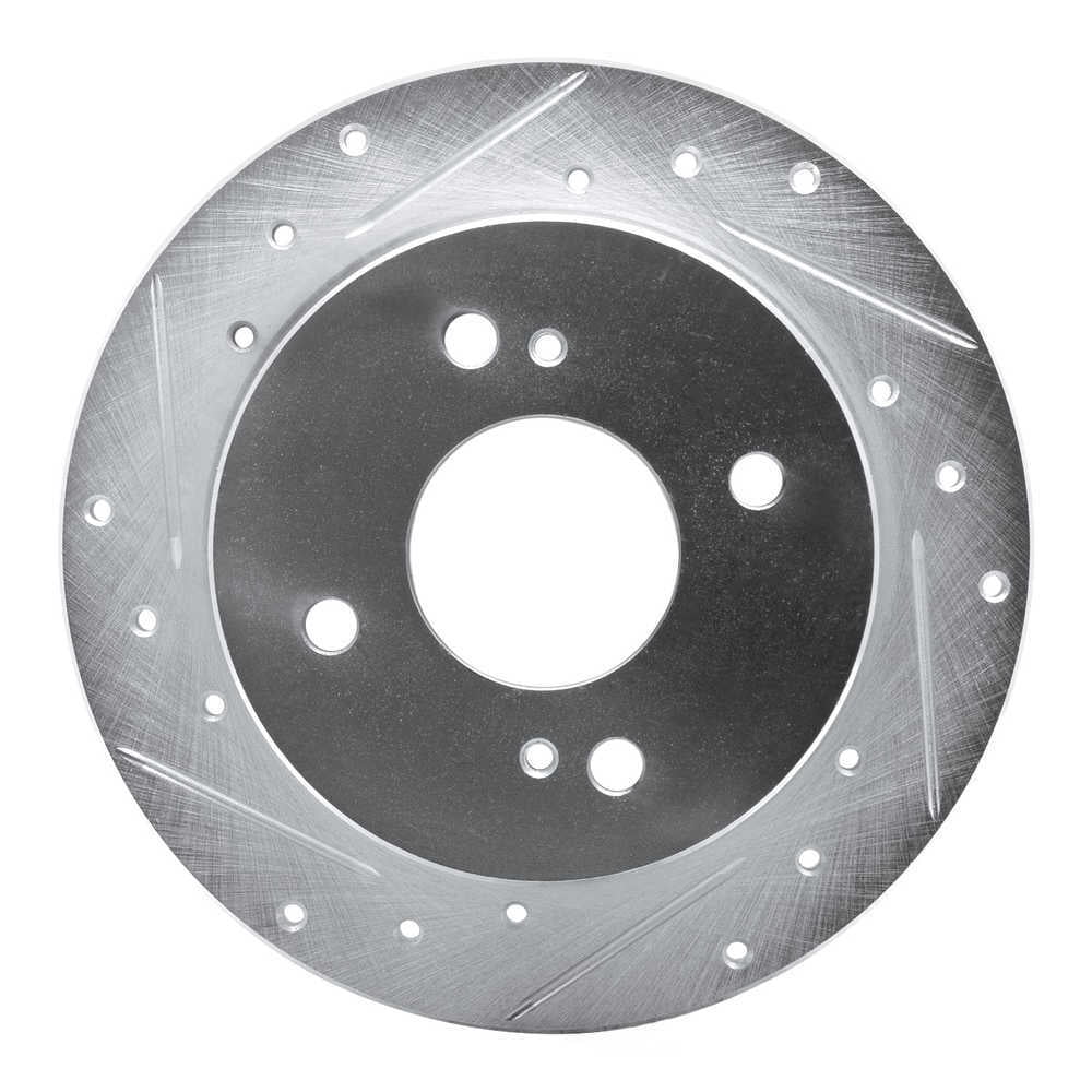 Dynamic Friction Company 631-67012L DFC Brake Rotor - Drilled And Slotted - Silver