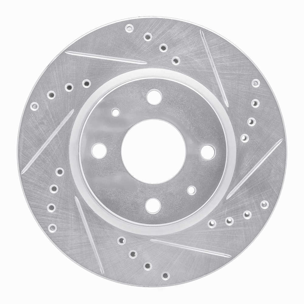 Dynamic Friction Company 631-67012R DFC Brake Rotor - Drilled And Slotted - Silver