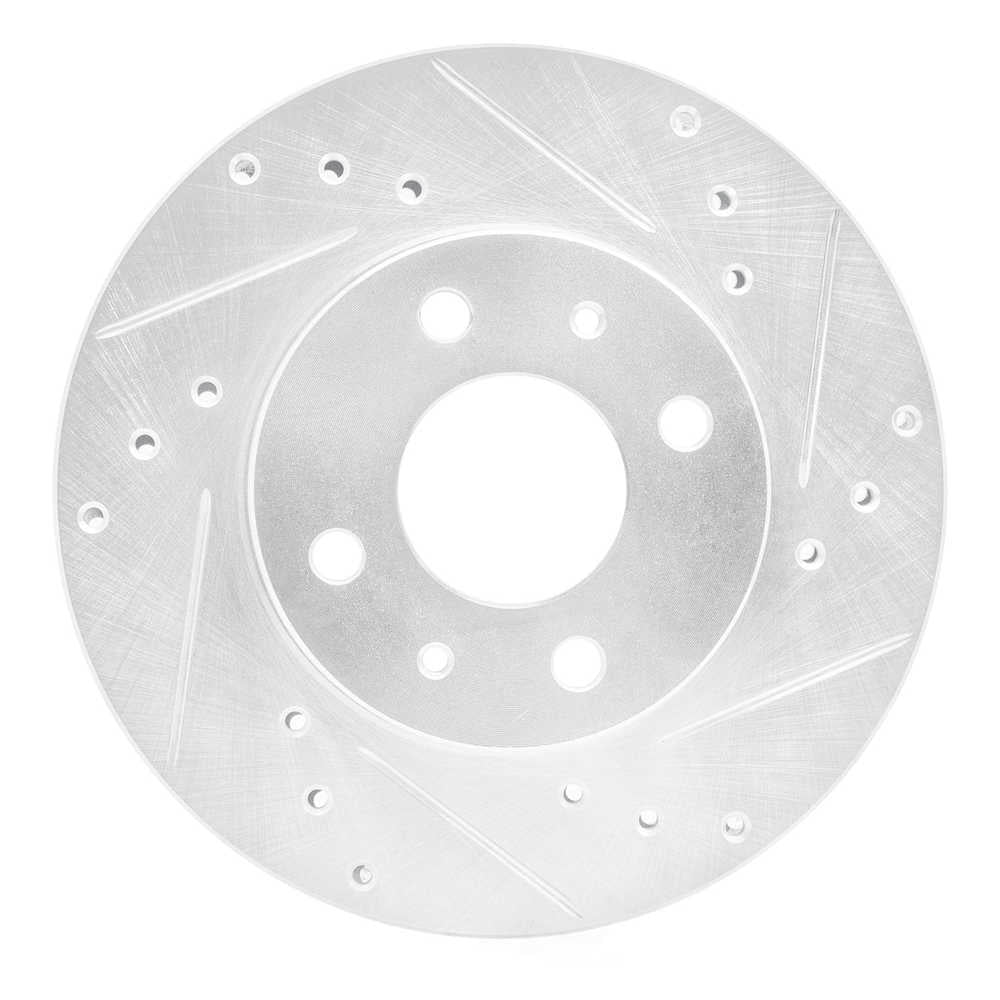 Dynamic Friction Company 631-67037R DFC Brake Rotor - Drilled And Slotted - Silver