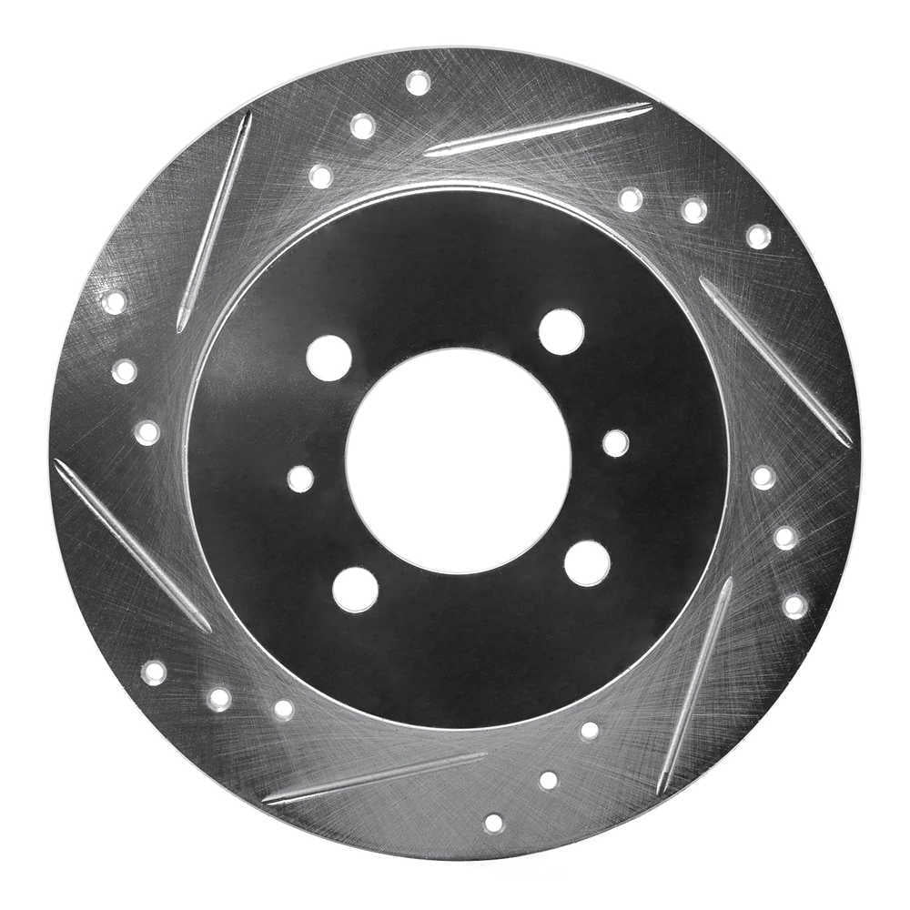 Dynamic Friction Company 631-67038L DFC Brake Rotor - Drilled And Slotted - Silver