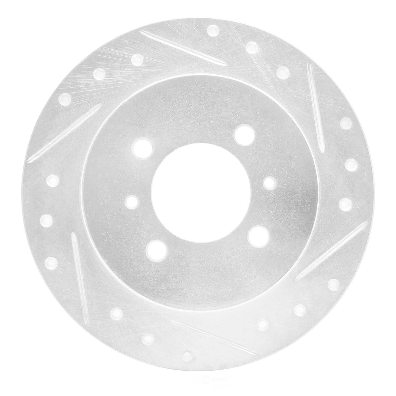Dynamic Friction Company 631-67038R DFC Brake Rotor - Drilled And Slotted - Silver