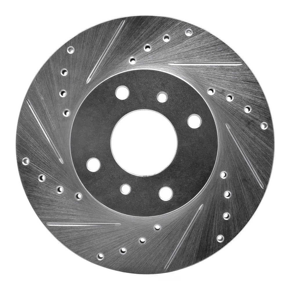 Dynamic Friction Company 631-67040L DFC Brake Rotor - Drilled And Slotted - Silver
