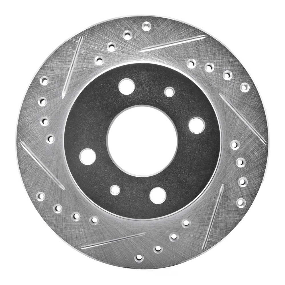 Dynamic Friction Company 631-67044L DFC Brake Rotor - Drilled And Slotted - Silver