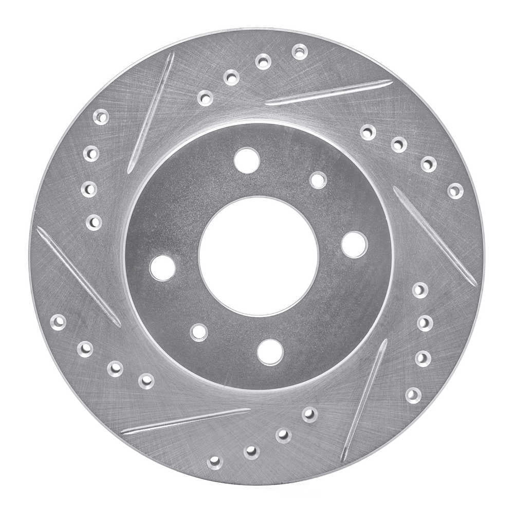 Dynamic Friction Company 631-67045L DFC Brake Rotor - Drilled And Slotted - Silver