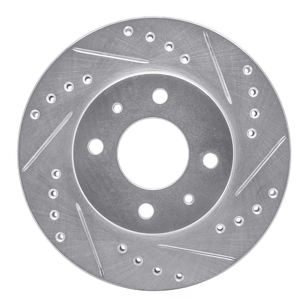 Dynamic Friction Company 631-67045R DFC Brake Rotor - Drilled And Slotted - Silver