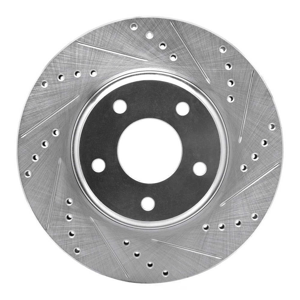 Dynamic Friction Company 631-67049R DFC Brake Rotor - Drilled And Slotted - Silver