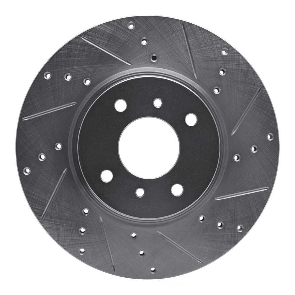 Dynamic Friction Company 631-67054R DFC Brake Rotor - Drilled And Slotted - Silver